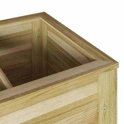 vidaXL Hoher Pflanzer mit Regal Braun Imprägniertes Kiefernholz