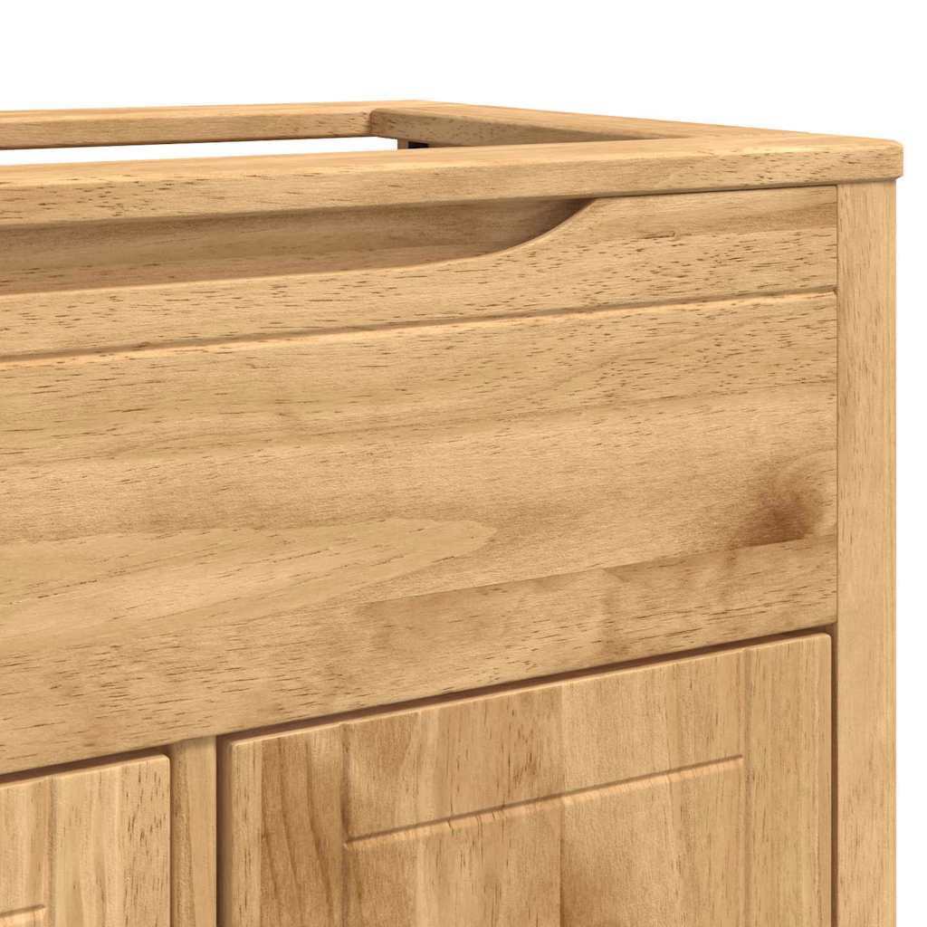 vidaXL Badezimmermöbel-Set FLORO 2 pcs Wachsbraun Massivholz Kiefer