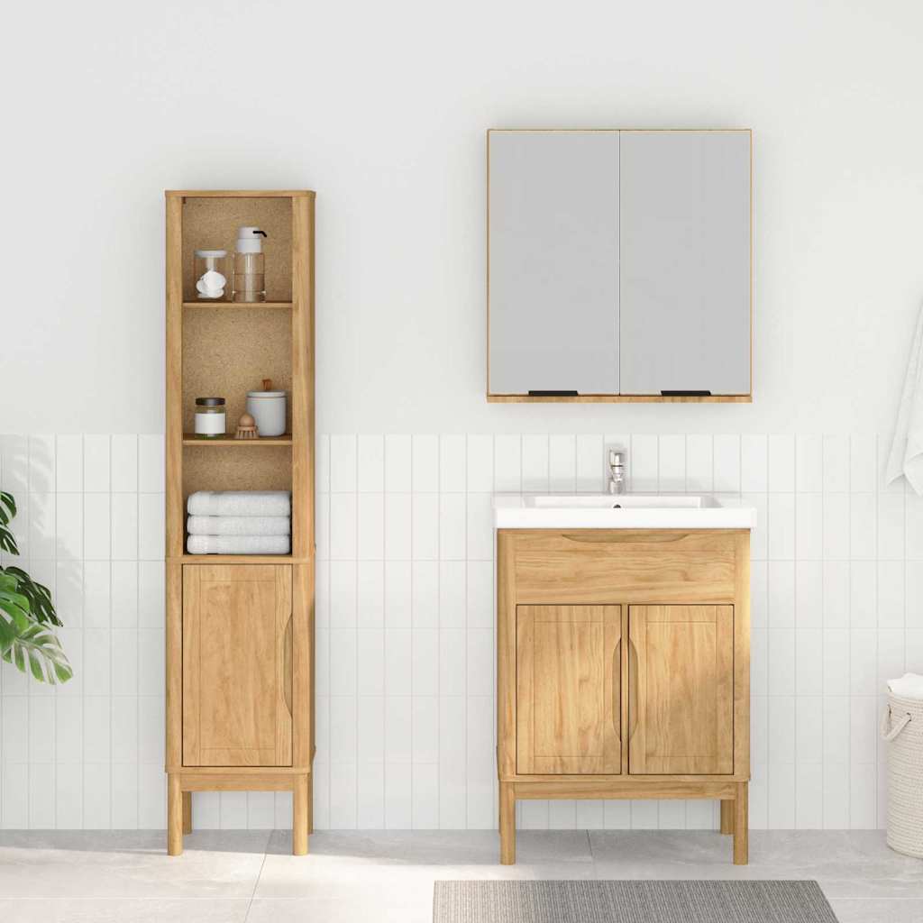 vidaXL Badezimmermöbel-Set FLORO 2 pcs Wachsbraun Massivholz Kiefer