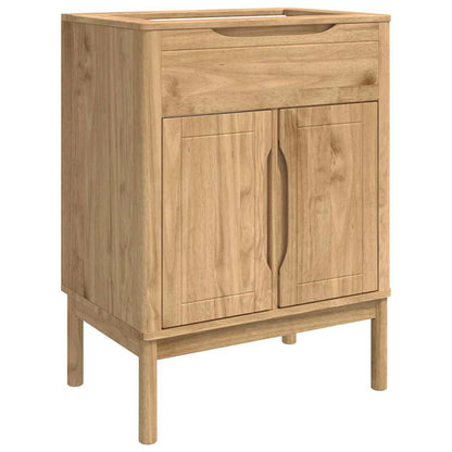 vidaXL Badezimmermöbel-Set FLORO 2 pcs Wachsbraun Massivholz Kiefer