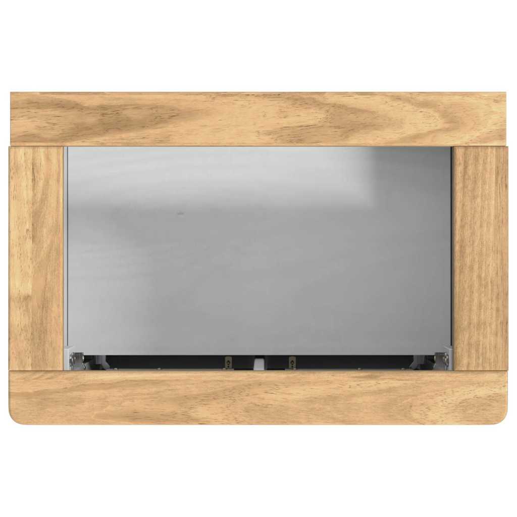 vidaXL Badezimmermöbel-Set mit Tür FLORO 4 pcs Weiß Massivholz Kiefer