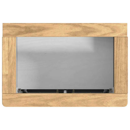 vidaXL Badezimmermöbel-Set mit Tür FLORO 4 pcs Weiß Massivholz Kiefer