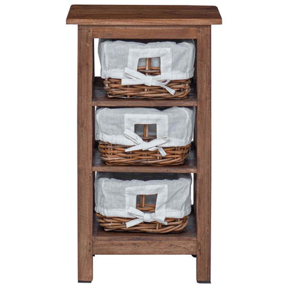 Beistelltisch Braun Massivholz Mahagoni