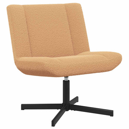 Drehstuhl Beige 63 x 75 x 76 cm Schafsleder