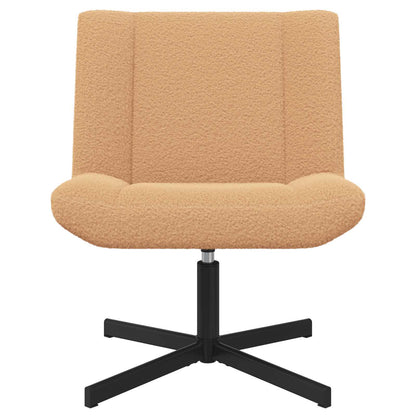 Drehstuhl Beige 63 x 75 x 76 cm Schafsleder