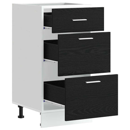 vidaXL Küchenunterschrank Schwarz Eichen-Optik 40 x 46 x 81.5 cm