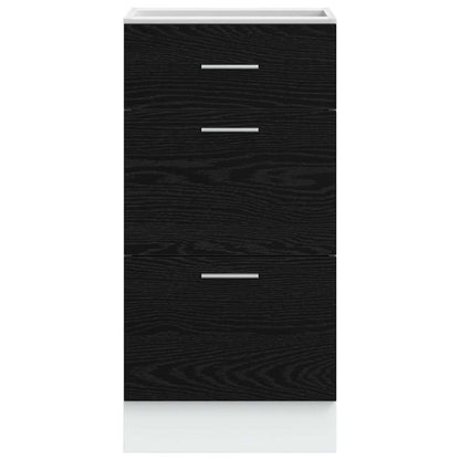 vidaXL Küchenunterschrank Schwarz Eichen-Optik 40 x 46 x 81.5 cm