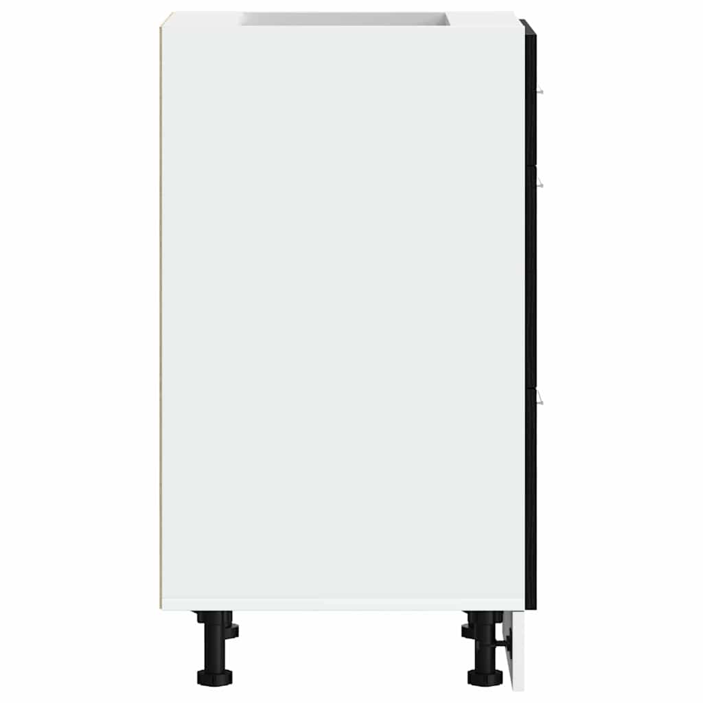 vidaXL Küchenunterschrank Schwarz Eichen-Optik 40 x 46 x 81.5 cm