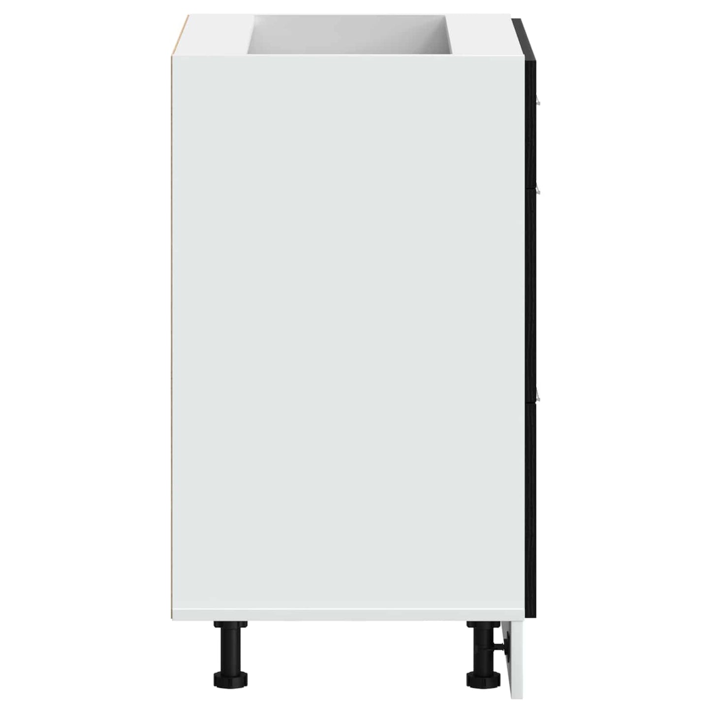 Küchenunterschrank Schwarz Eichen-Optik 60 x 46 x 81,5 cm