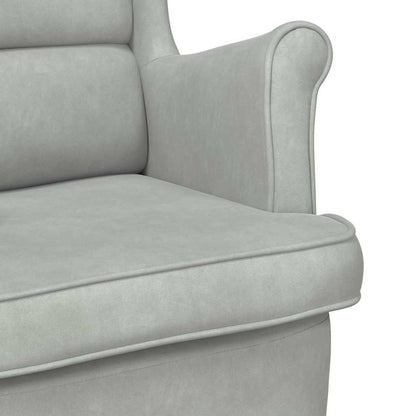 vidaXL Sessel Hellgrau Samt