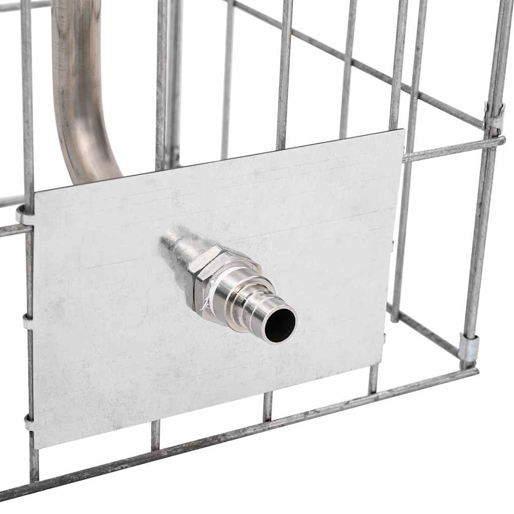 Gabionen Wasserhahn Silber 25 x 25 x 100 cm Edelstahl