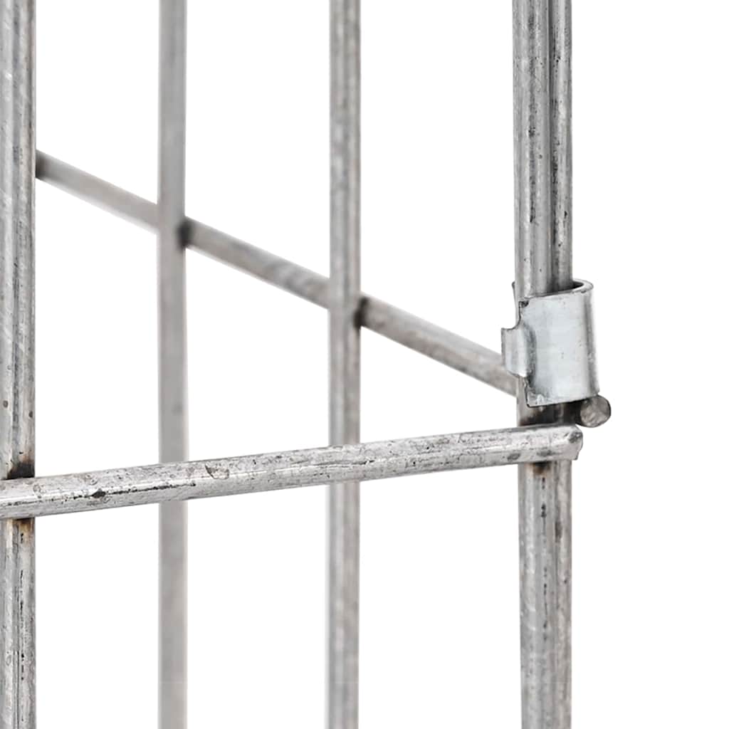 Gabionen Wasserhahn Silber 25 x 25 x 100 cm Edelstahl