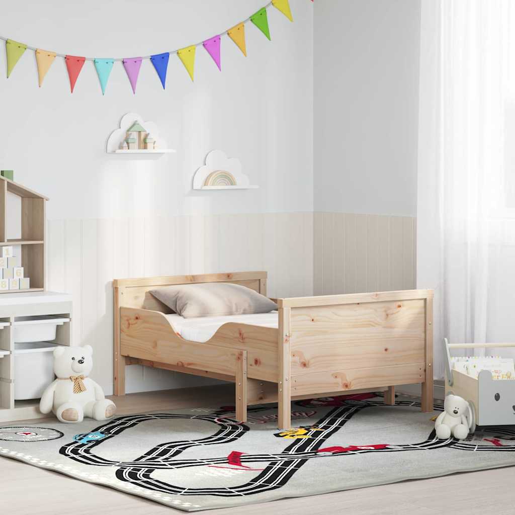 Bettrahmen mit Matratze Braun 80 x 200 cm Massives Kiefernholz