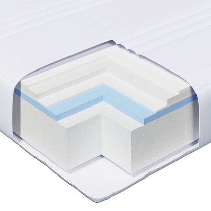 Bettrahmen mit Matratze Weiß 80 x 200 cm Massives Kiefernholz