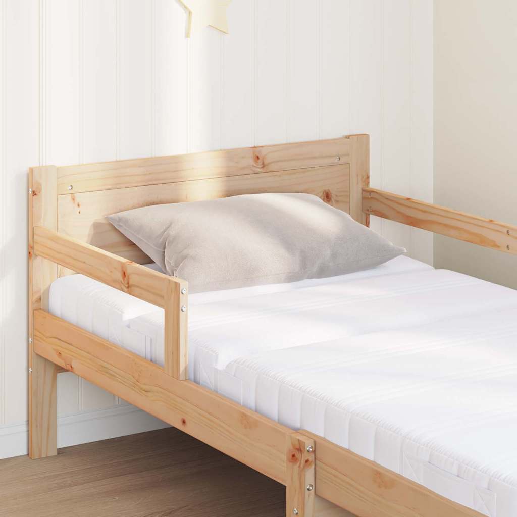 Bettrahmen mit Matratze Braun 80 x 200 cm Massives Kiefernholz
