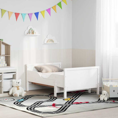 Bettrahmen mit Matratze Weiß 80 x 200 cm Massives Kiefernholz