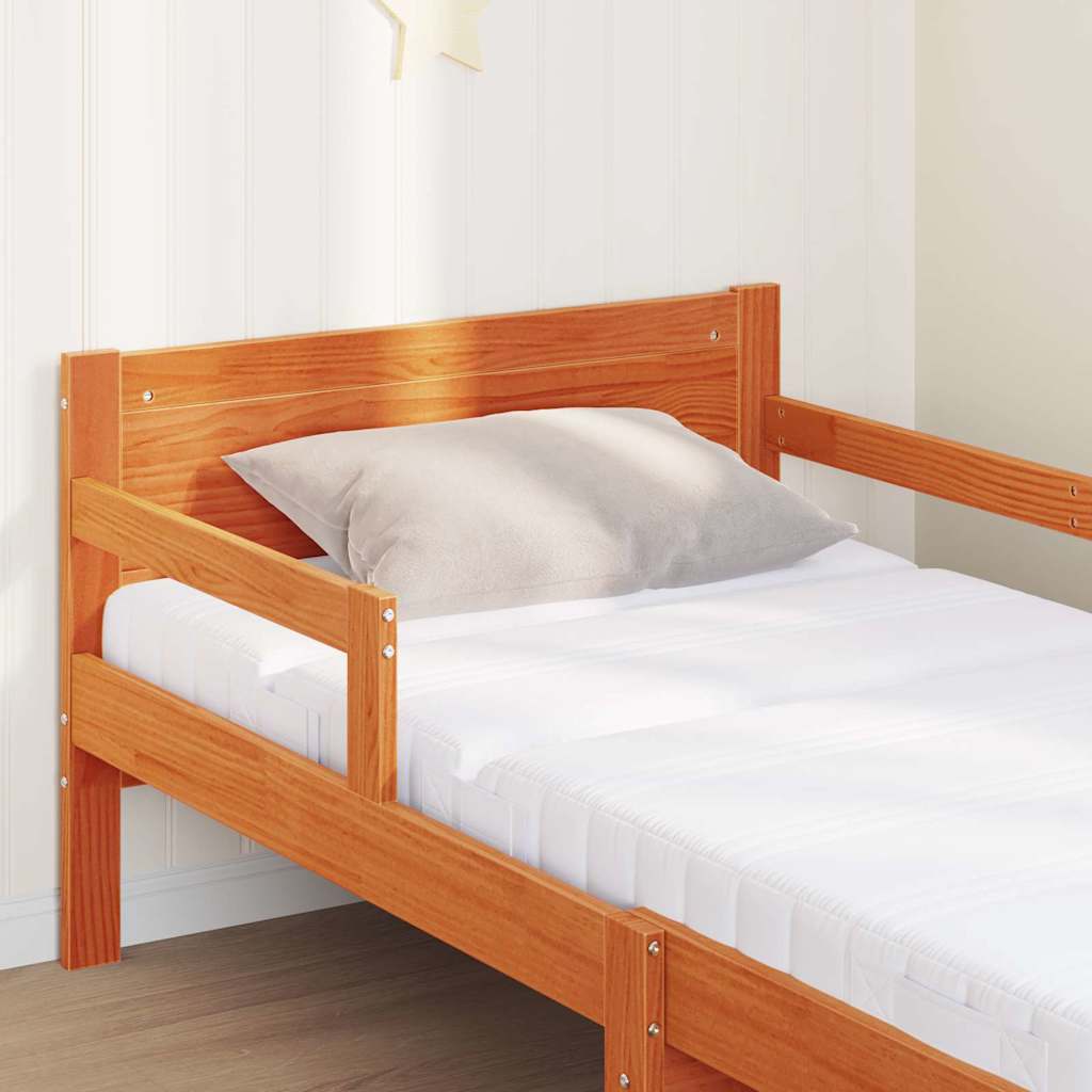 Bettrahmen mit Matratze Braun 80 x 200 cm Massives Kiefernholz