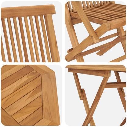 vidaXL Garten Essgruppe 3 pcs Braun Massivholz Akazie