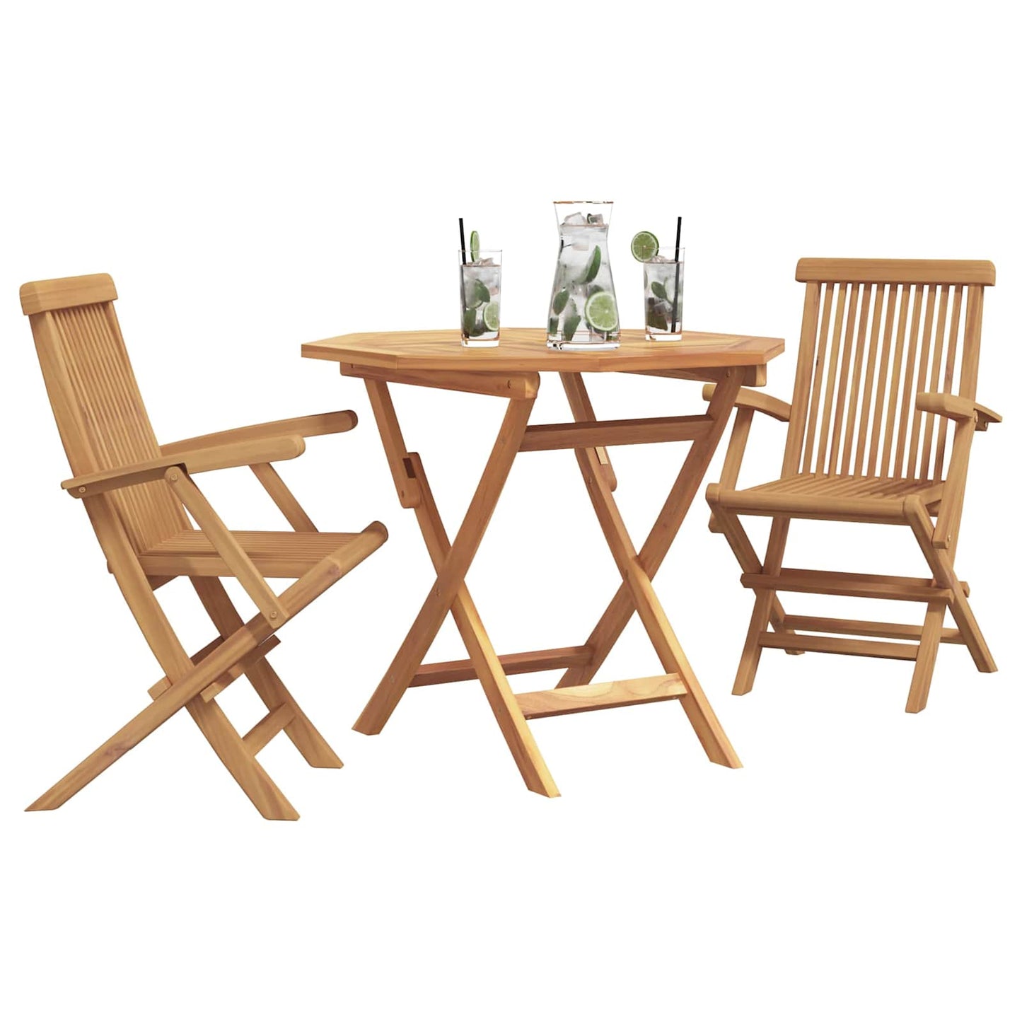 vidaXL Garten Essgruppe 3 pcs Braun Massivholz Akazie
