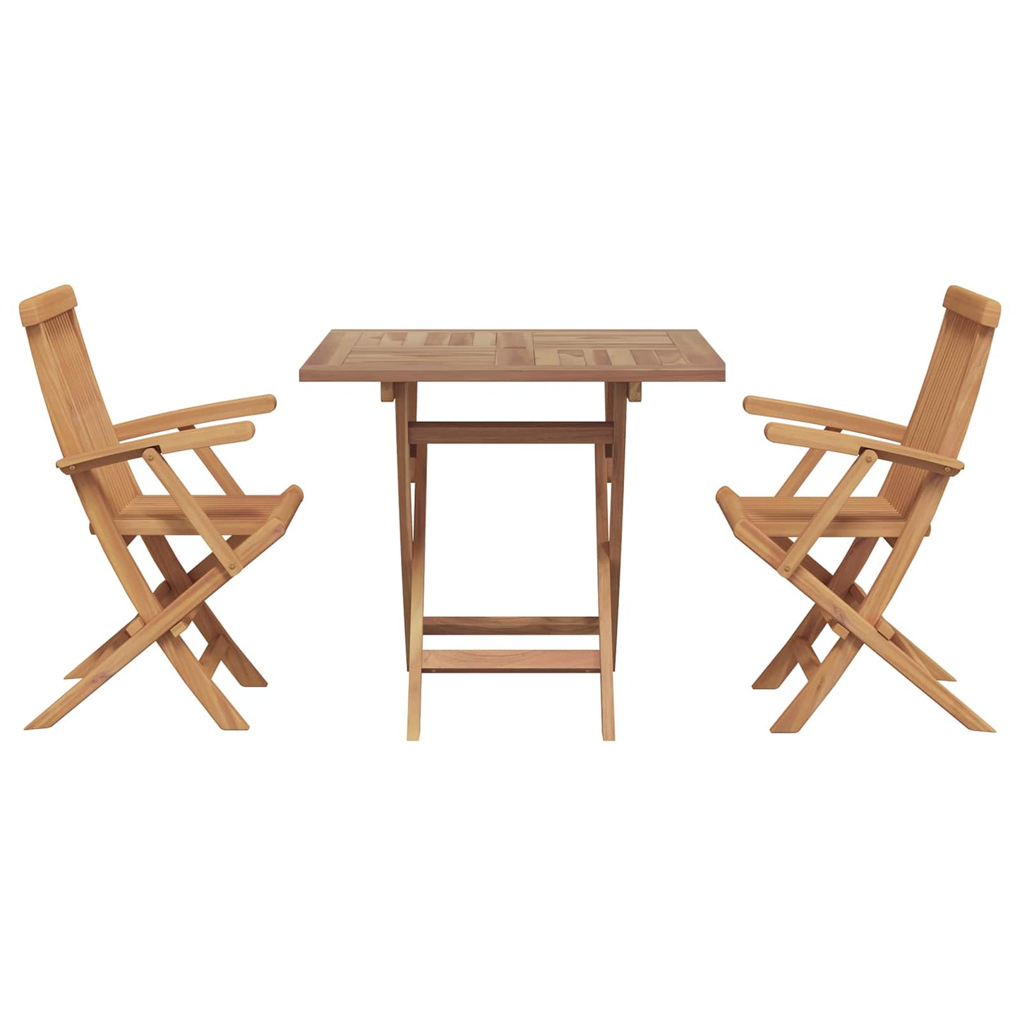 Garten Essgruppe 3 pcs Braun Massivholz Akazie