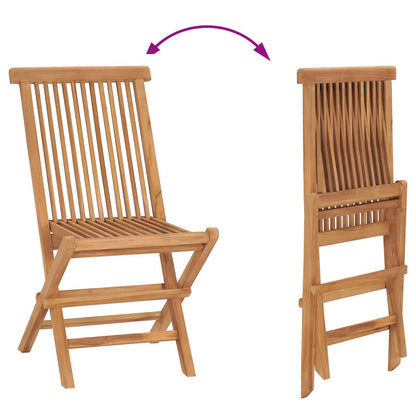 vidaXL Garten Essgruppe 5 pcs Braun Massivholz Teak