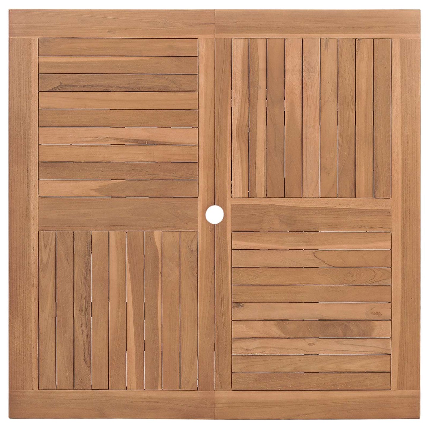 vidaXL Garten Essgruppe 5 pcs Braun Massivholz Teak
