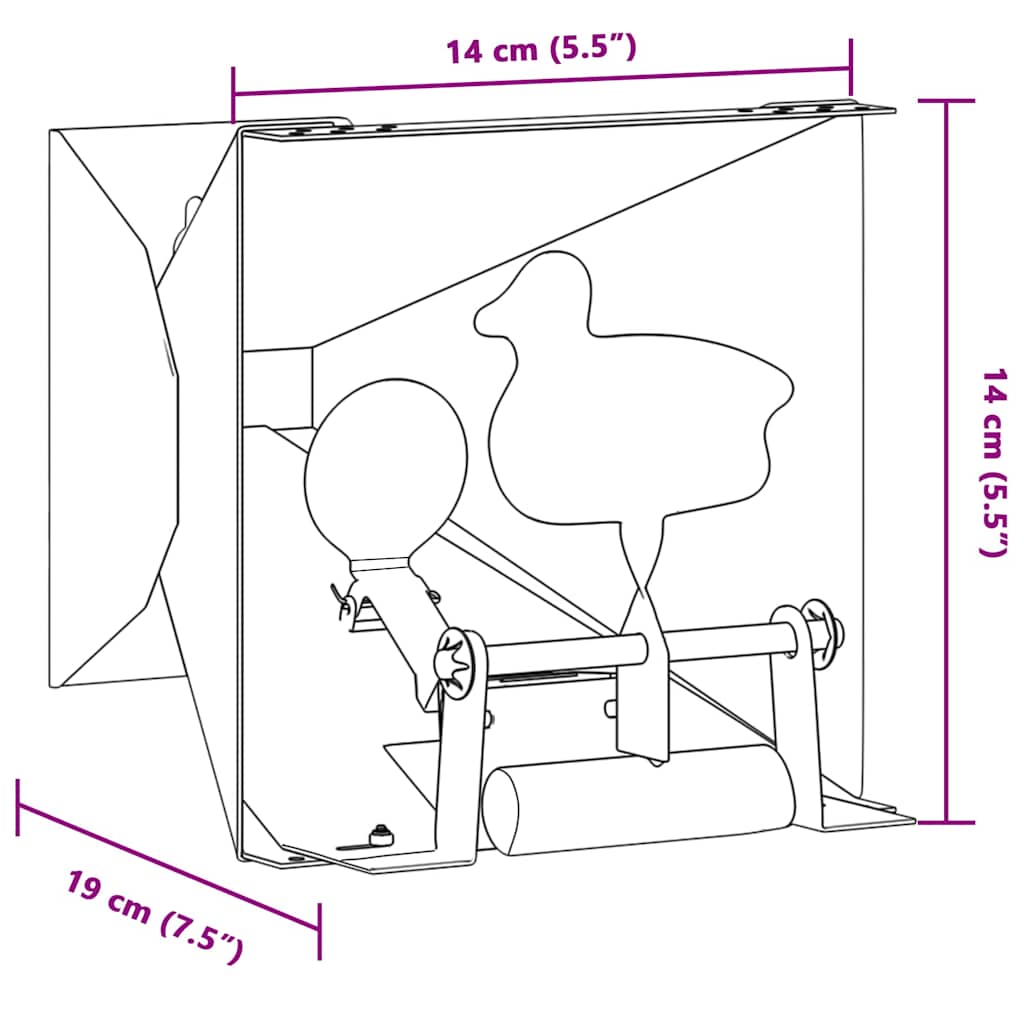 Kugelfang Grün 14 x 14 x 19 cm Stahl
