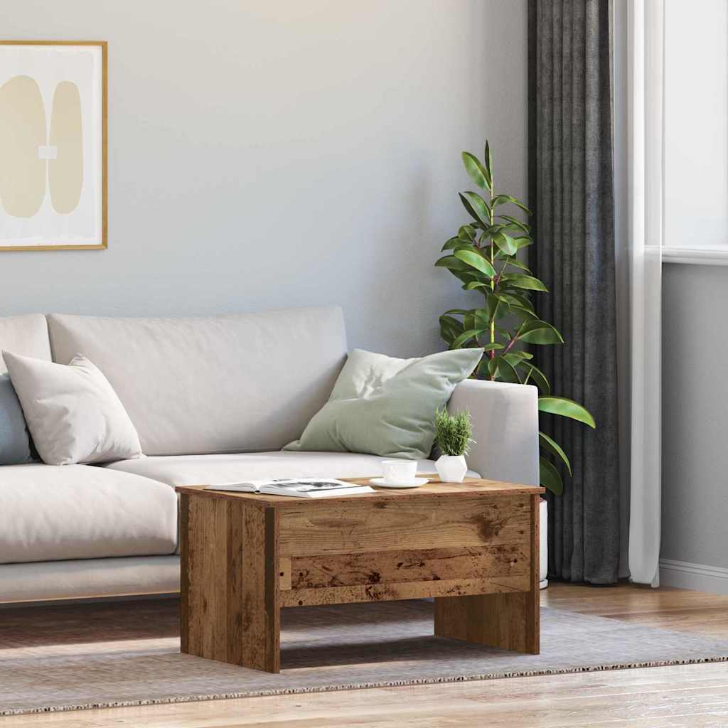 vidaXL Table basse en bois de récupération 102 x 50,5 x 46,5 cm Bois d'ingénierie