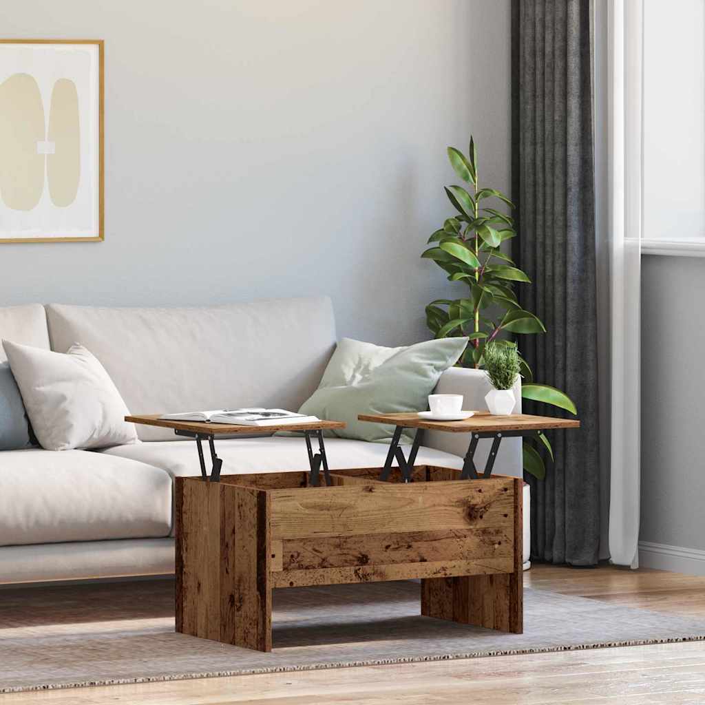 vidaXL Table basse en bois de récupération 102 x 50,5 x 46,5 cm Bois d'ingénierie