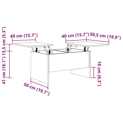 vidaXL Table basse en bois de récupération 102 x 50,5 x 46,5 cm Bois d'ingénierie