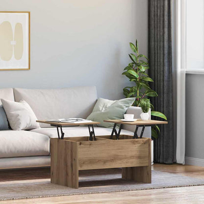 vidaXL Table basse chêne Artisan 102 x 50,5 x 46,5 cm bois d'ingénierie