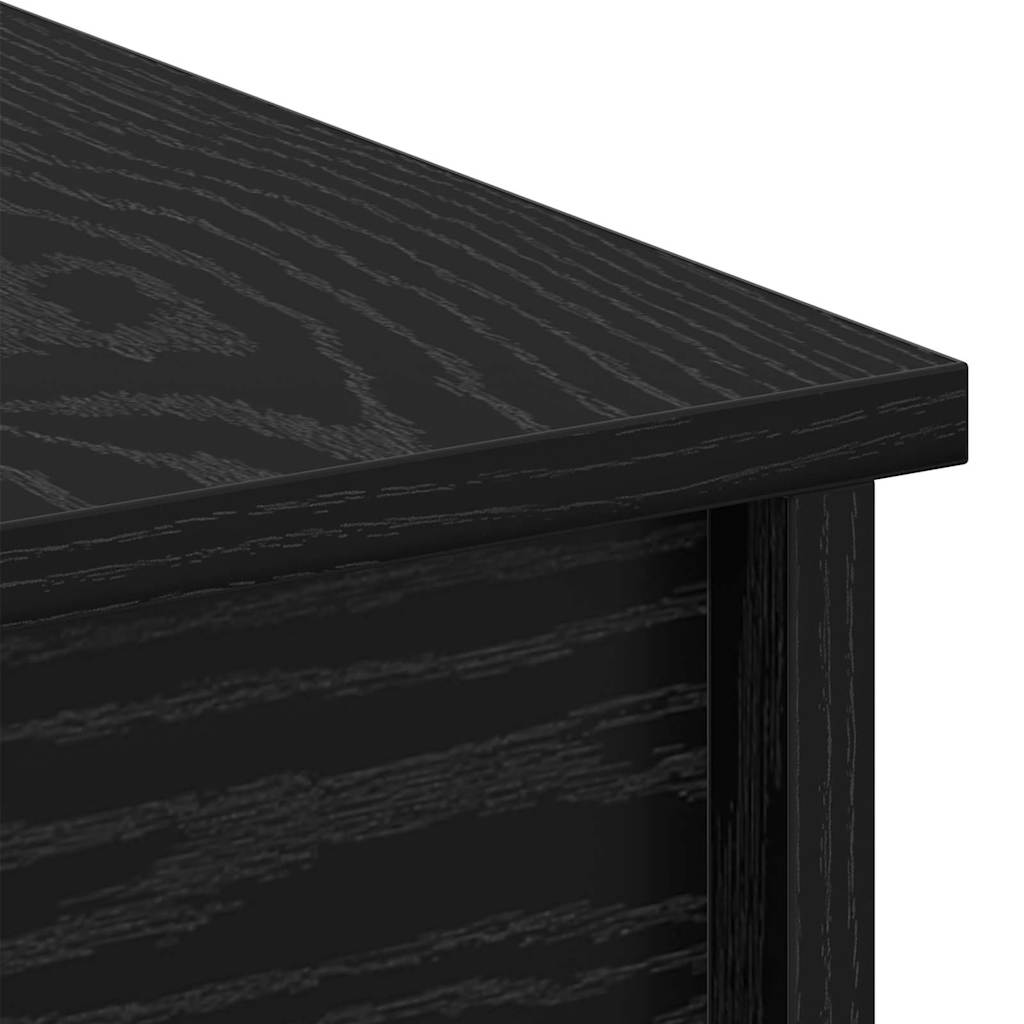 vidaXL Table basse noire aspect chêne 102 x 50,5 x 46,5 cm