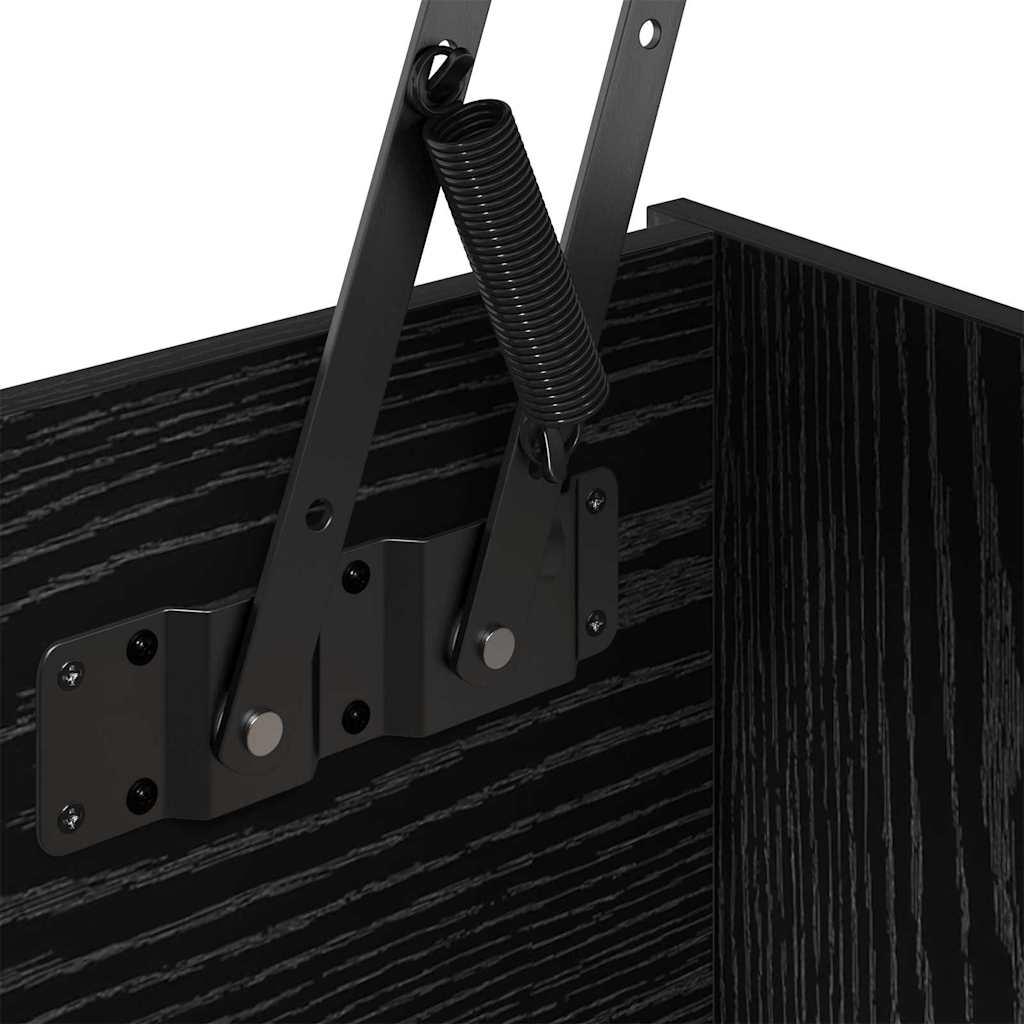 vidaXL Table basse noire aspect chêne 102 x 50,5 x 46,5 cm