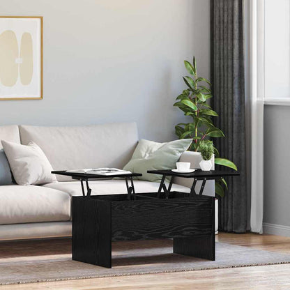vidaXL Table basse noire aspect chêne 102 x 50,5 x 46,5 cm