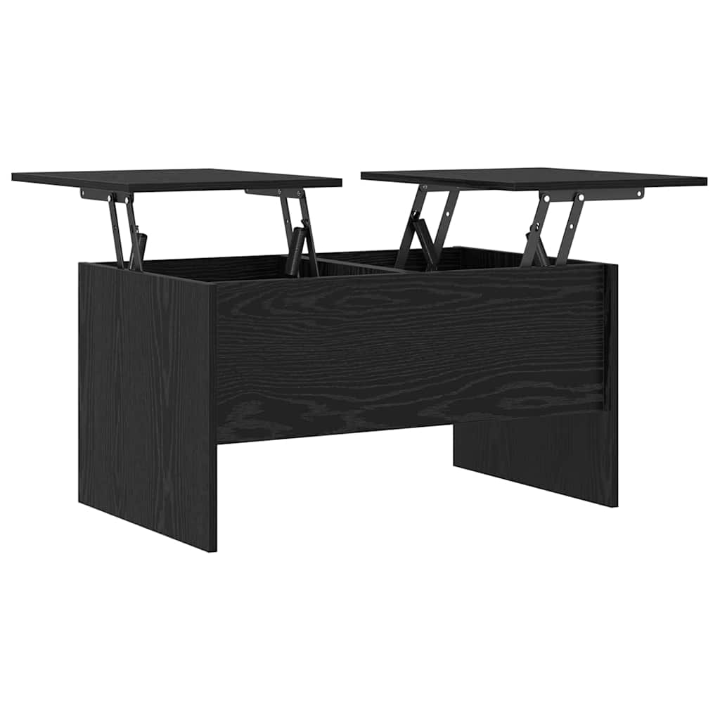 vidaXL Table basse noire aspect chêne 102 x 50,5 x 46,5 cm