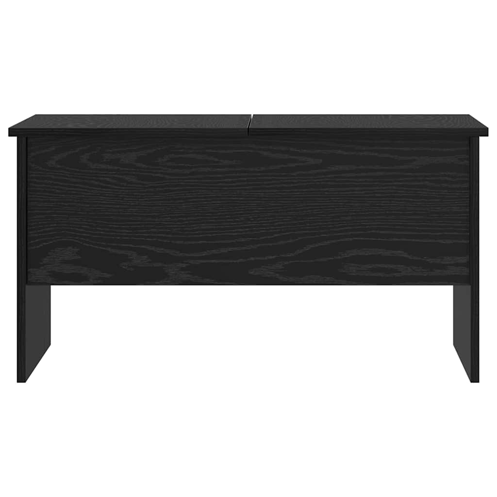 vidaXL Table basse noire aspect chêne 102 x 50,5 x 46,5 cm
