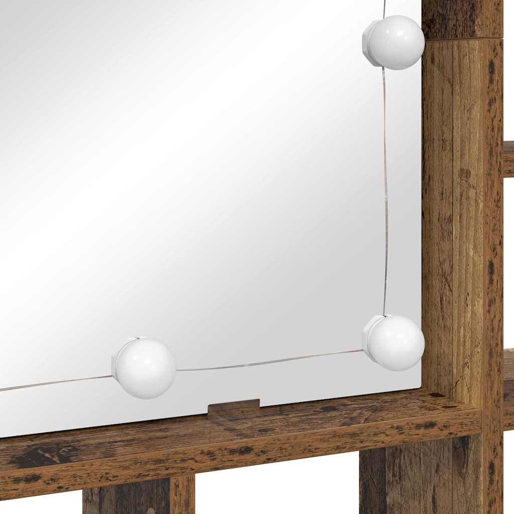 vidaXL Spiegelschrank Altholz 91 x 15 x 76,5 cm Holzwerkstoff