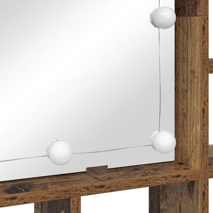 vidaXL Spiegelschrank Altholz 91 x 15 x 76,5 cm Holzwerkstoff