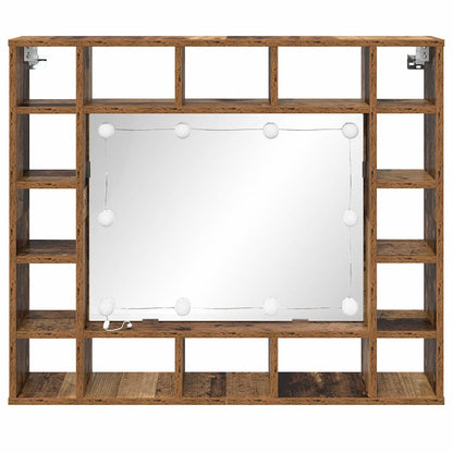 vidaXL Spiegelschrank Altholz 91 x 15 x 76,5 cm Holzwerkstoff