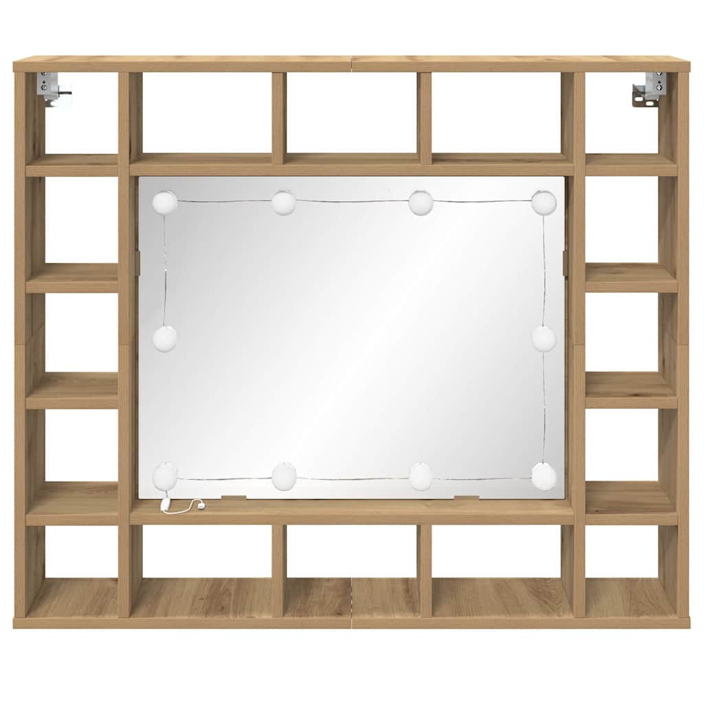 vidaXL Spiegelschrank Artisan-Eiche 91 x 15 x 76,5 cm Holzwerkstoff