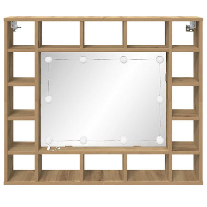 vidaXL Spiegelschrank Artisan-Eiche 91 x 15 x 76,5 cm Holzwerkstoff