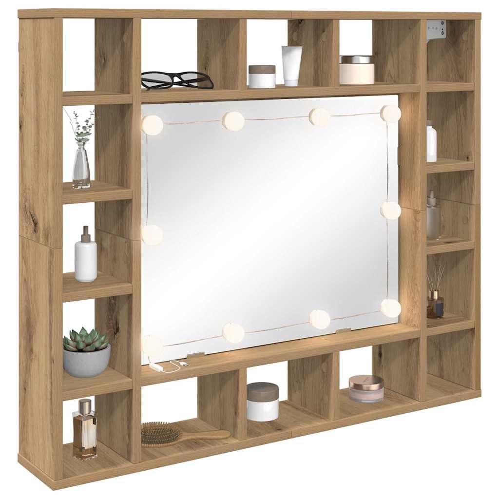 vidaXL Spiegelschrank Artisan-Eiche 91 x 15 x 76,5 cm Holzwerkstoff