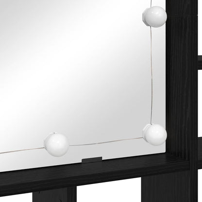 Spiegelschrank mit Regal Schwarz Eichen-Optik 91 x 15 x 76,5 cm