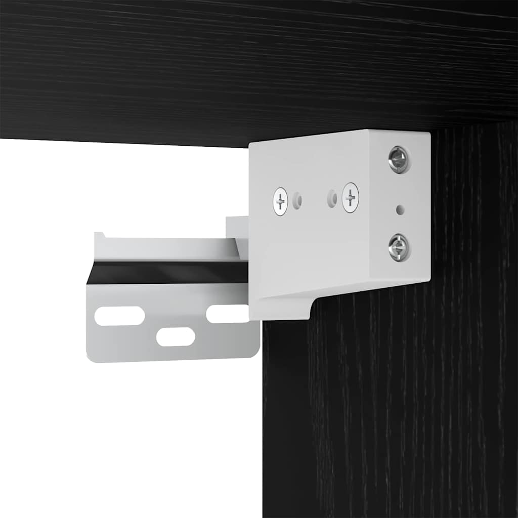 Spiegelschrank mit Regal Schwarz Eichen-Optik 91 x 15 x 76,5 cm