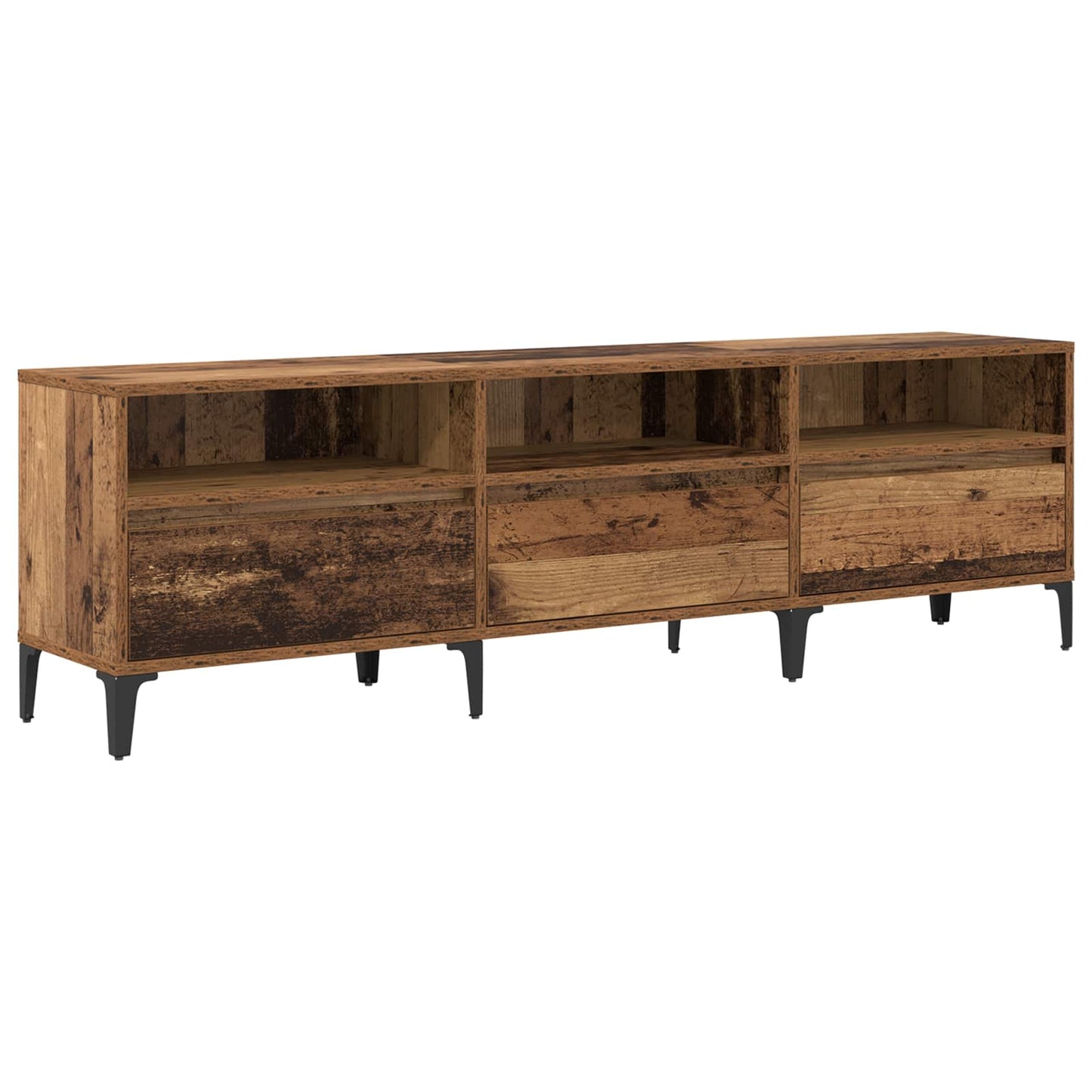 vidaXL TV-Schränk Altholz 150 x 30 x 45 cm Verbundholz und Eisen