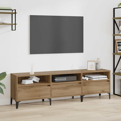 vidaXL TV-Schränk Artisan-Eiche 150 x 30 x 45 cm Verbundholz und Eisen