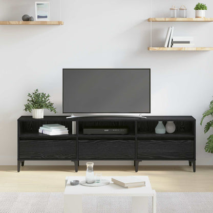 vidaXL TV-Schränk mit Schubladen Schwarz Eichen-Optik 150 x 30 x 45 cm