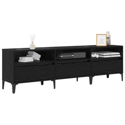 vidaXL TV-Schränk mit Schubladen Schwarz Eichen-Optik 150 x 30 x 45 cm