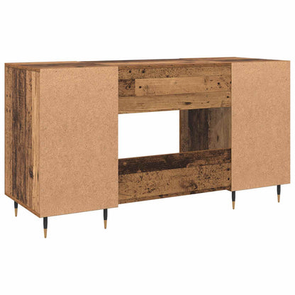 vidaXL Schreibtisch mit Regal Altholz 140 x 50 x 75 cm Holzwerkstoff