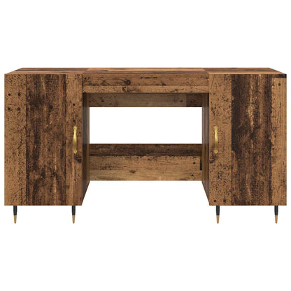 vidaXL Schreibtisch mit Regal Altholz 140 x 50 x 75 cm Holzwerkstoff
